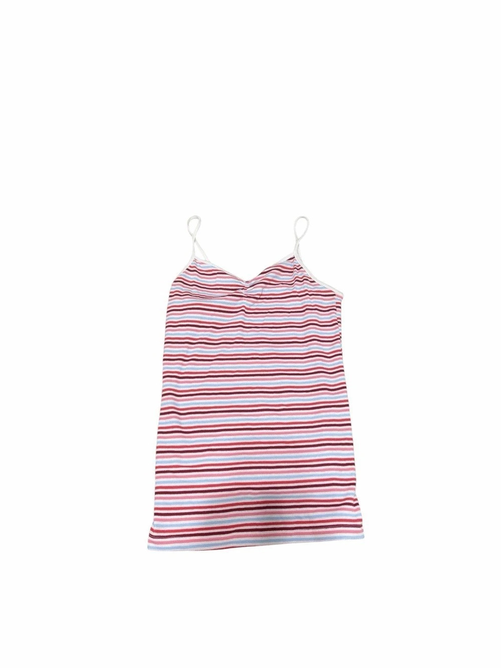 No Boundaries Multi Stripe Camisole Tank Top Red & White Medium